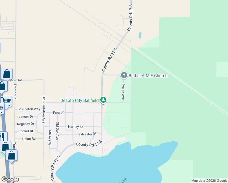 map of restaurants, bars, coffee shops, grocery stores, and more near 6101 Oak Ridge Avenue in Sebring