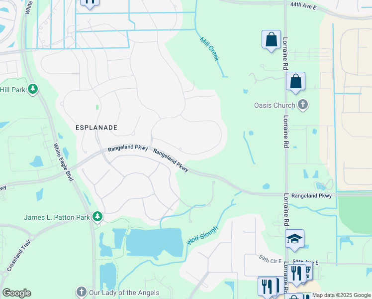 map of restaurants, bars, coffee shops, grocery stores, and more near 13703 Messina Loop in Bradenton