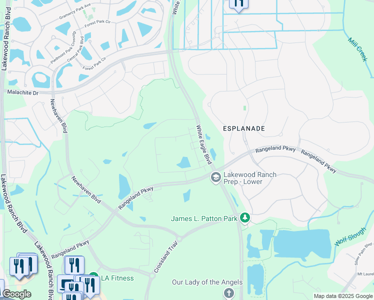 map of restaurants, bars, coffee shops, grocery stores, and more near Pope Road in Bradenton