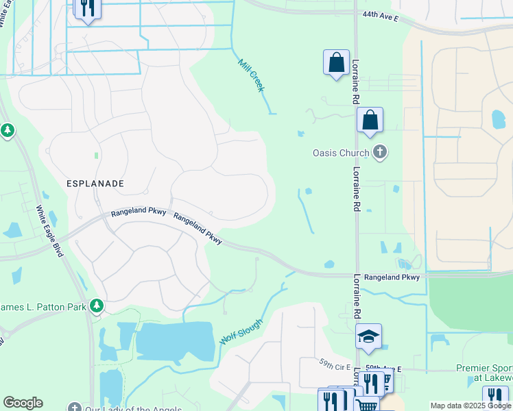 map of restaurants, bars, coffee shops, grocery stores, and more near 13732 Messina Loop in Bradenton