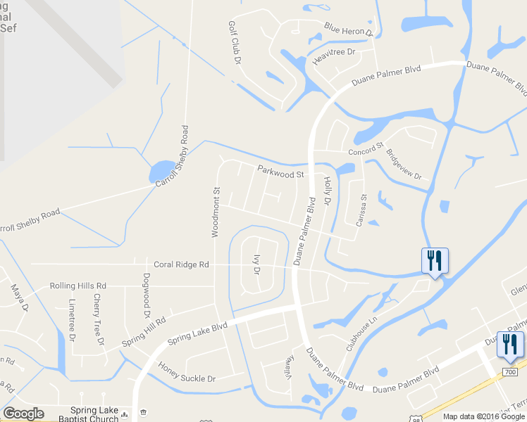 map of restaurants, bars, coffee shops, grocery stores, and more near 6925 Kenwood Place in Sebring