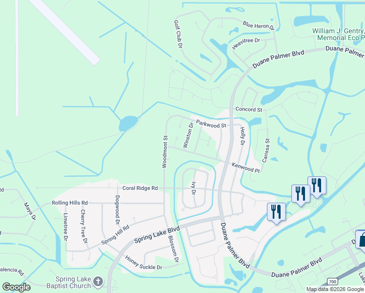 map of restaurants, bars, coffee shops, grocery stores, and more near 7017 Kenwood Place in Sebring