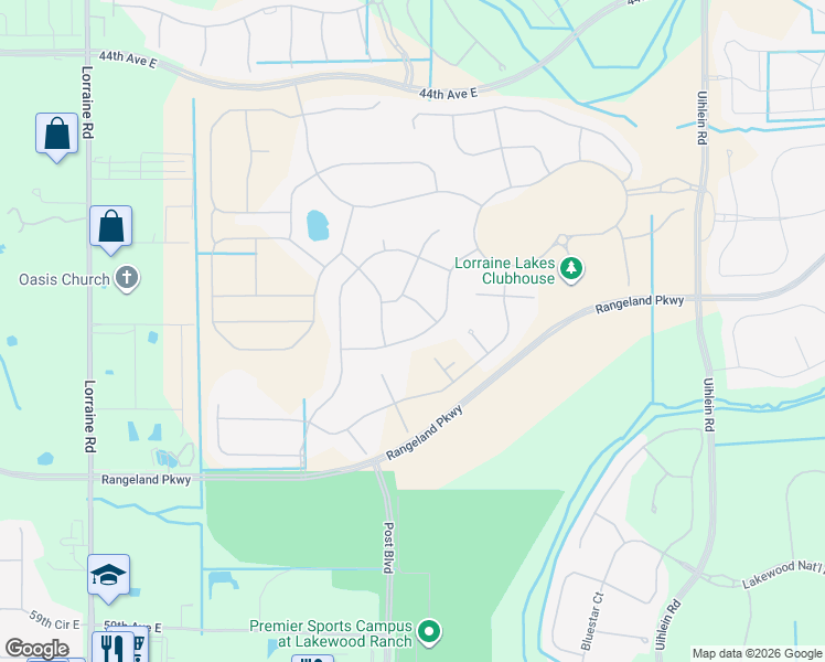 map of restaurants, bars, coffee shops, grocery stores, and more near Islandwalk Avenue in Bradenton