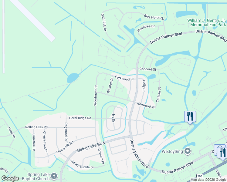 map of restaurants, bars, coffee shops, grocery stores, and more near 6925 Kenwood Place in Sebring