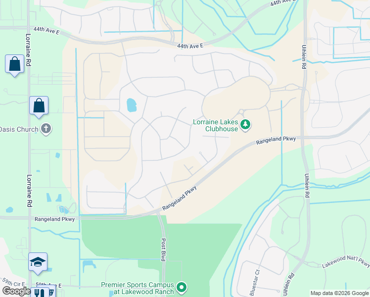 map of restaurants, bars, coffee shops, grocery stores, and more near Barefoot Beach Drive in Manatee County