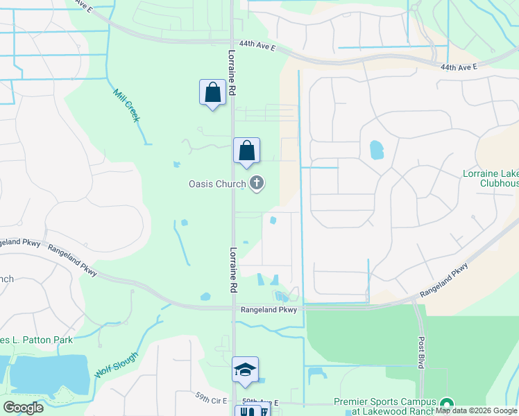 map of restaurants, bars, coffee shops, grocery stores, and more near 5315 Lorraine Road in Bradenton
