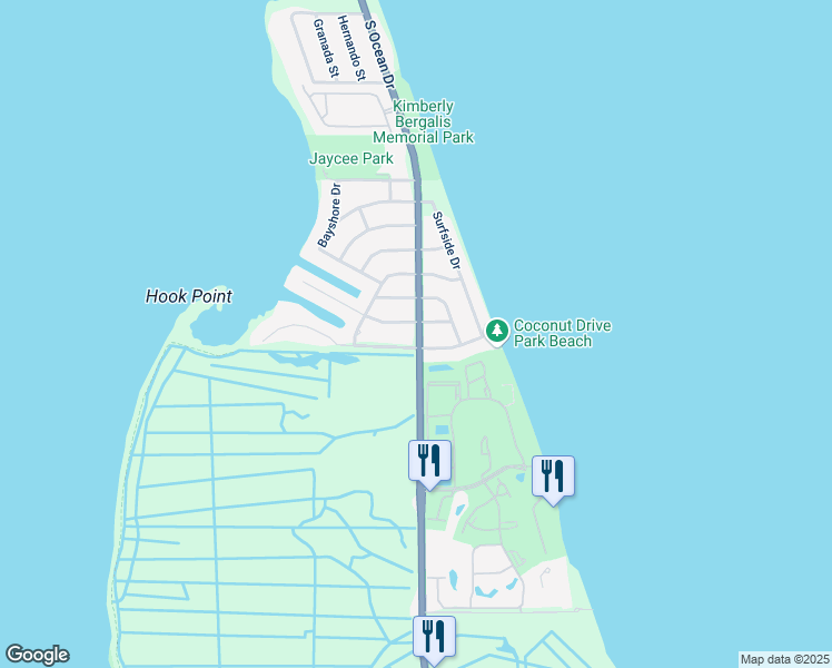 map of restaurants, bars, coffee shops, grocery stores, and more near 1985 South Ocean Drive in Fort Pierce