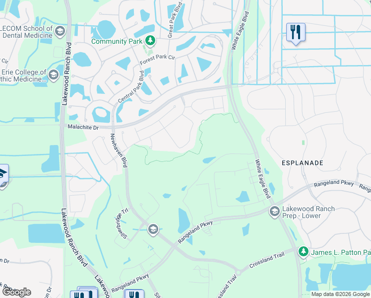 map of restaurants, bars, coffee shops, grocery stores, and more near 5256 Bentgrass Way in Bradenton