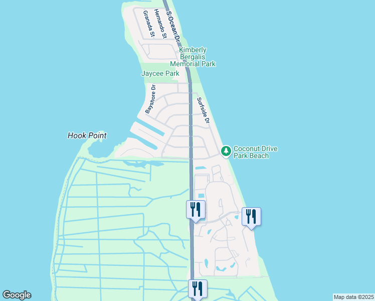 map of restaurants, bars, coffee shops, grocery stores, and more near 1919 Rio Vista Drive in Fort Pierce