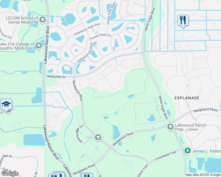 map of restaurants, bars, coffee shops, grocery stores, and more near 5224 Bentgrass Way in Bradenton