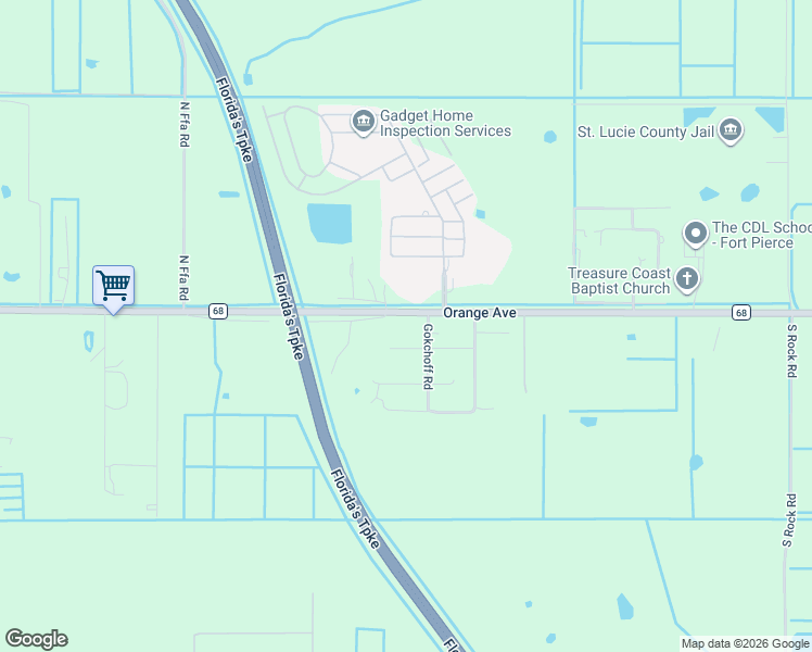 map of restaurants, bars, coffee shops, grocery stores, and more near 9555 Orange Avenue in Fort Pierce