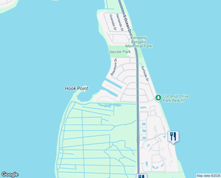 map of restaurants, bars, coffee shops, grocery stores, and more near 1712 Rio Vista Drive in Fort Pierce