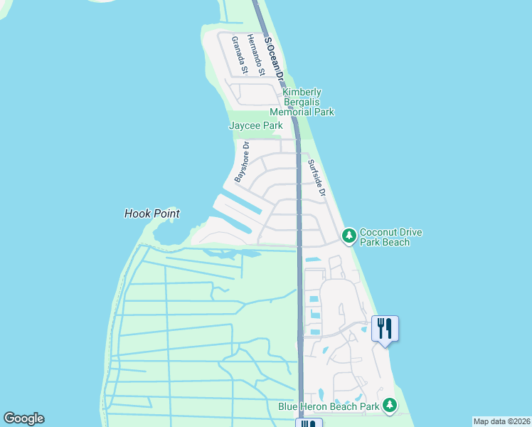 map of restaurants, bars, coffee shops, grocery stores, and more near 1719 Sunset Isle Road in Fort Pierce