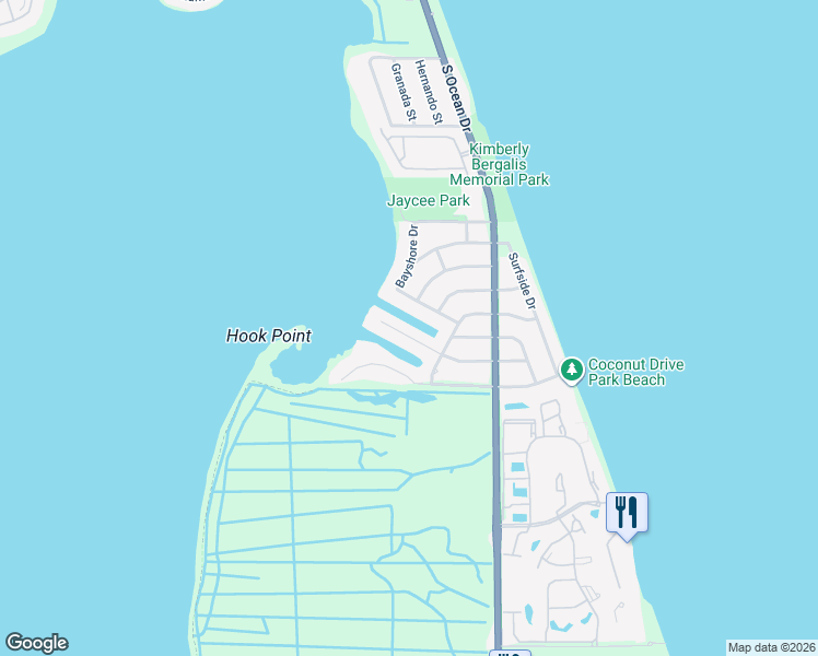 map of restaurants, bars, coffee shops, grocery stores, and more near 1712 Rio Vista Dr in Fort Pierce
