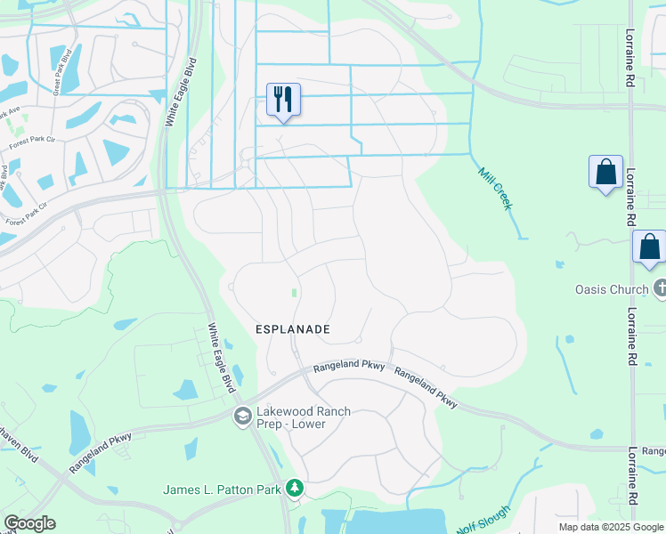map of restaurants, bars, coffee shops, grocery stores, and more near 13118 Palermo Drive in Bradenton
