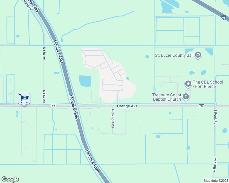map of restaurants, bars, coffee shops, grocery stores, and more near 9407 Windrift Circle in Fort Pierce