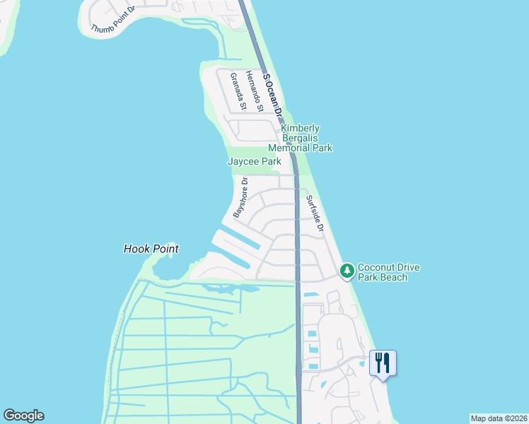 map of restaurants, bars, coffee shops, grocery stores, and more near 1825 Eucalyptus Avenue in Fort Pierce