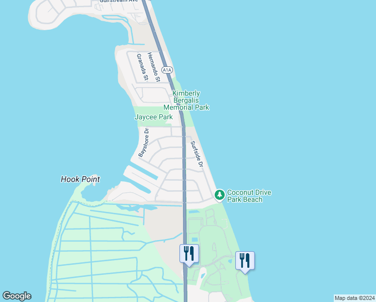 map of restaurants, bars, coffee shops, grocery stores, and more near 1934 Cypress Avenue in Fort Pierce