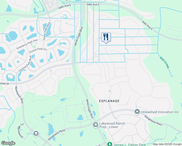map of restaurants, bars, coffee shops, grocery stores, and more near 12757 Fontana Loop in Bradenton