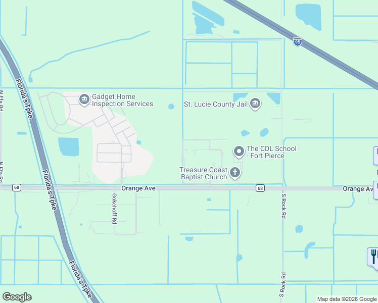 map of restaurants, bars, coffee shops, grocery stores, and more near 202 Emerson Avenue in Fort Pierce