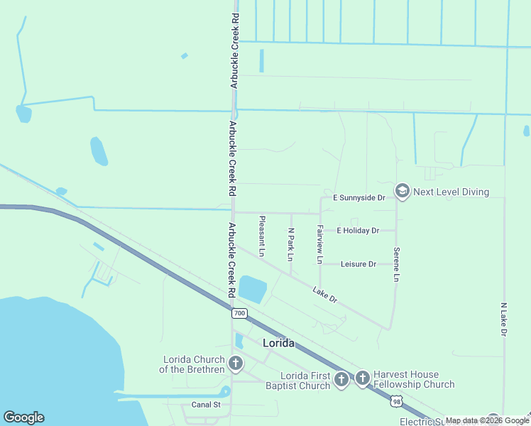 map of restaurants, bars, coffee shops, grocery stores, and more near West Holiday Drive in Highlands County