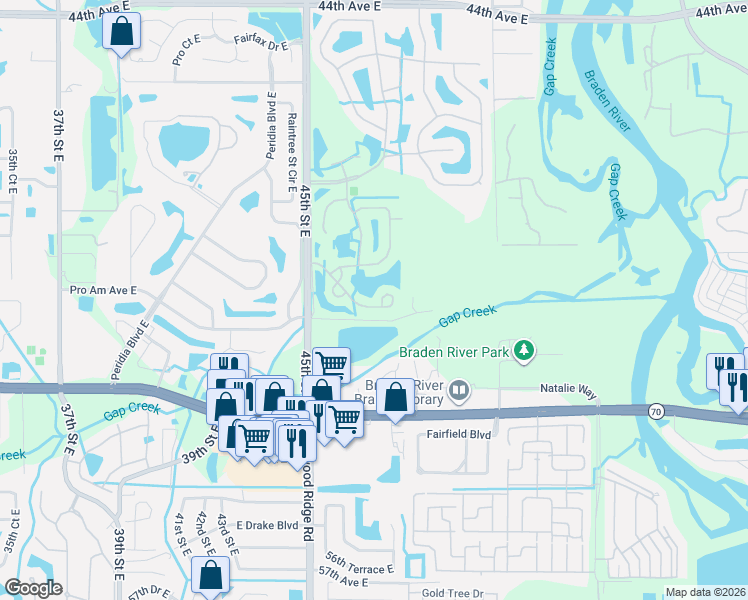map of restaurants, bars, coffee shops, grocery stores, and more near 4688 Sabal Key Drive in Bradenton