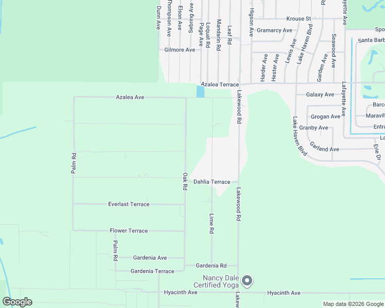 map of restaurants, bars, coffee shops, grocery stores, and more near 5100 Oak Road in Sebring