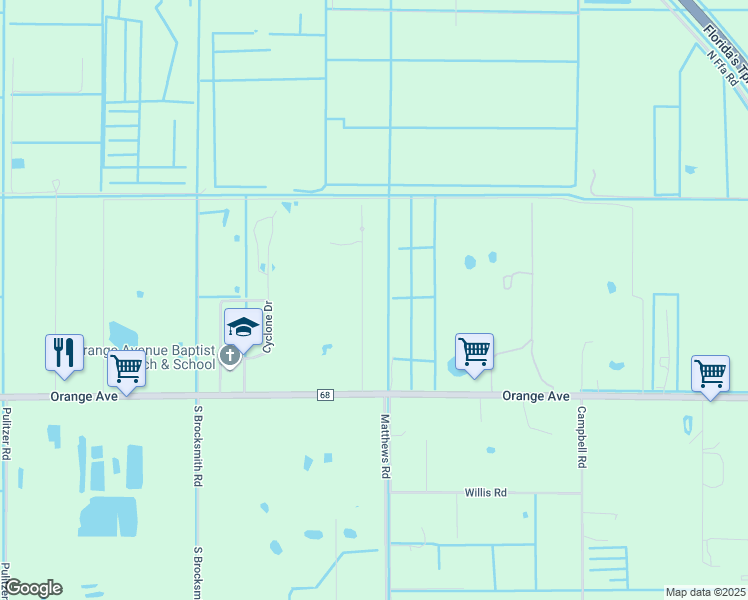 map of restaurants, bars, coffee shops, grocery stores, and more near 310 Woodcrest Drive in Fort Pierce