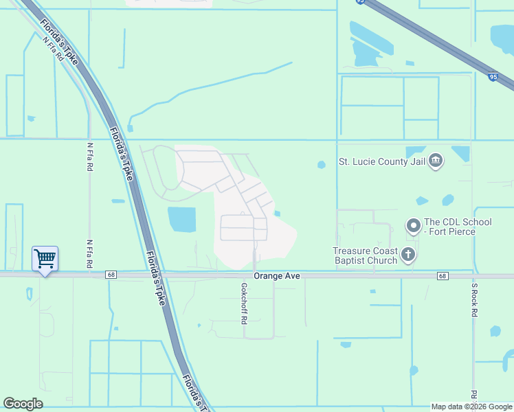 map of restaurants, bars, coffee shops, grocery stores, and more near 165 Blue Grotto Drive in Fort Pierce