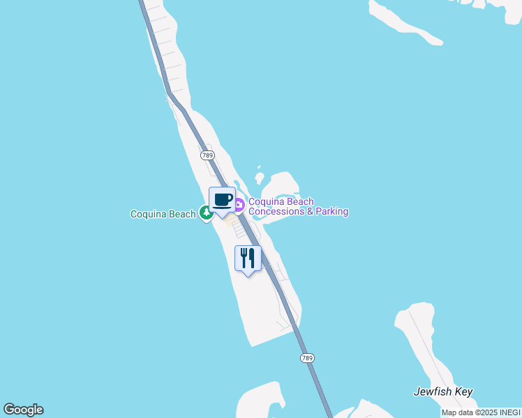 map of restaurants, bars, coffee shops, grocery stores, and more near 2651 Gulf Drive South in Bradenton Beach