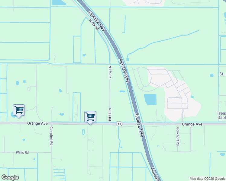 map of restaurants, bars, coffee shops, grocery stores, and more near 340 North Ffa Road in Fort Pierce