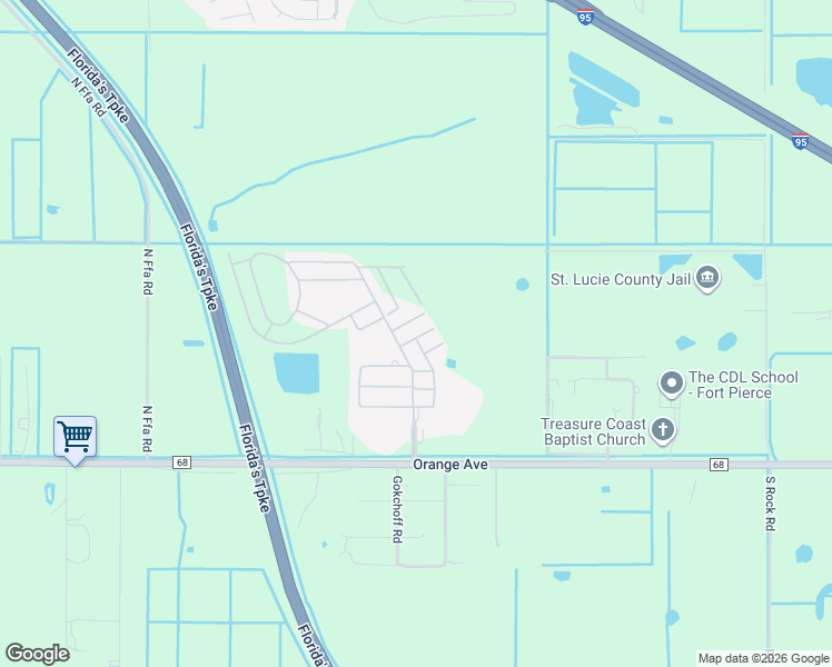 map of restaurants, bars, coffee shops, grocery stores, and more near 165 Blue Grotto Drive in Fort Pierce