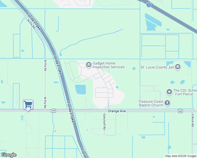 map of restaurants, bars, coffee shops, grocery stores, and more near 9631 Windrift Circle in Fort Pierce