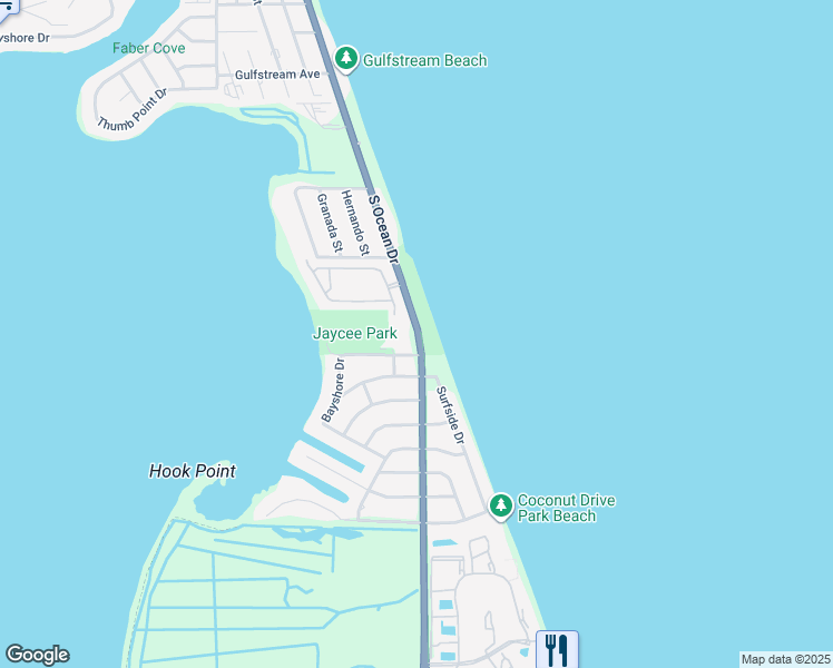 map of restaurants, bars, coffee shops, grocery stores, and more near 769 South Ocean Drive in Fort Pierce