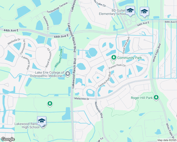 map of restaurants, bars, coffee shops, grocery stores, and more near 4908 Boston Common Glen in Bradenton