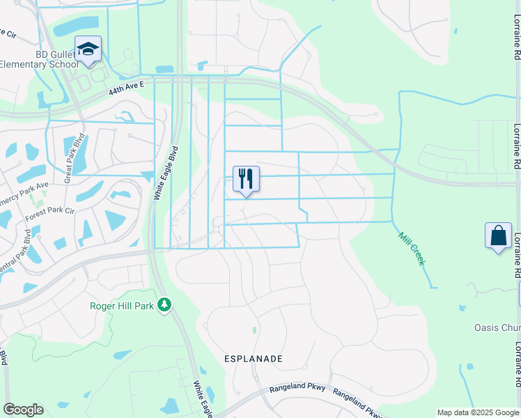 map of restaurants, bars, coffee shops, grocery stores, and more near 13019 Malachite Drive in Bradenton