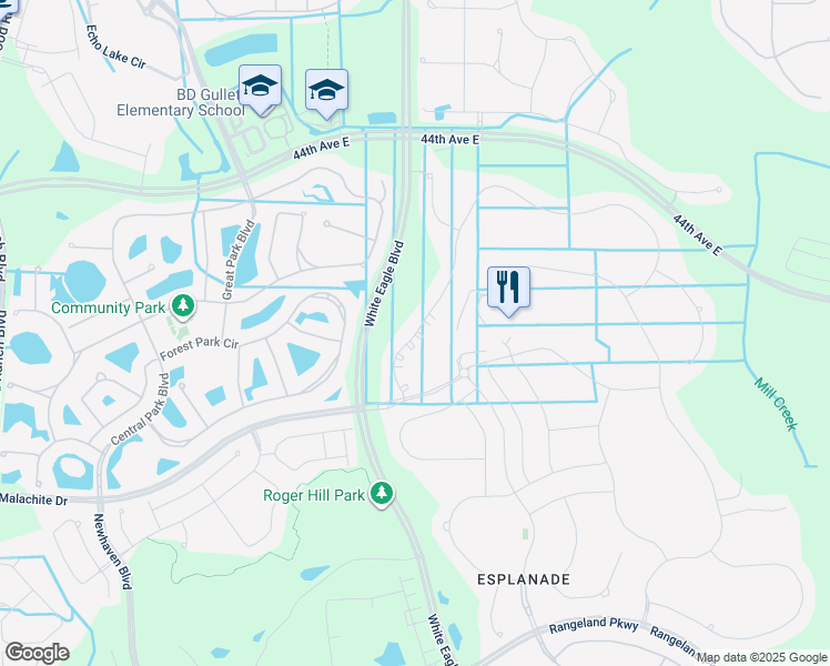 map of restaurants, bars, coffee shops, grocery stores, and more near 12725 Sorrento Way in Bradenton