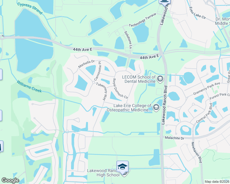 map of restaurants, bars, coffee shops, grocery stores, and more near 4820 Royal Dornoch Circle in Bradenton