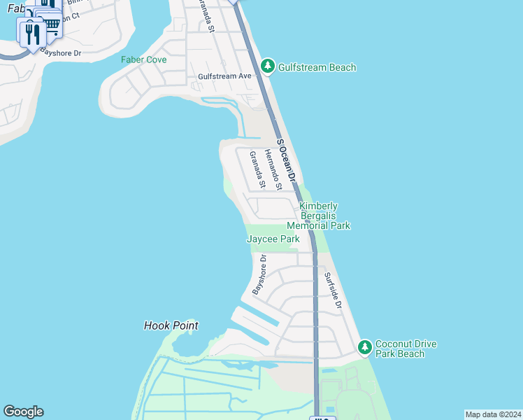 map of restaurants, bars, coffee shops, grocery stores, and more near 204 Shelley Lane in Fort Pierce