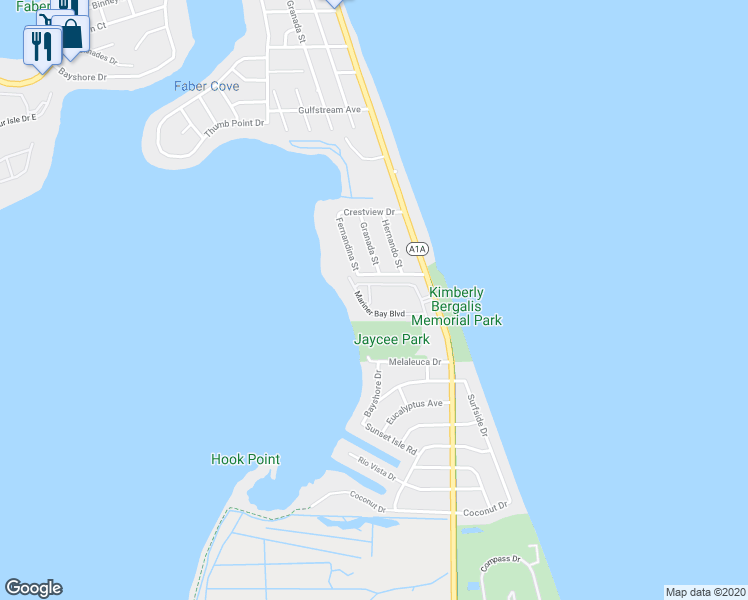 map of restaurants, bars, coffee shops, grocery stores, and more near 200 Shelley Lane in Fort Pierce