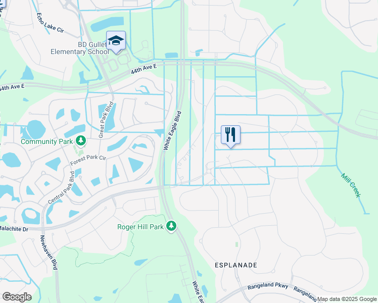 map of restaurants, bars, coffee shops, grocery stores, and more near 12725 Sorrento Way in Bradenton