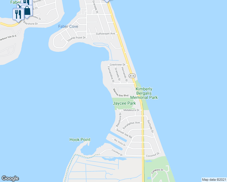 map of restaurants, bars, coffee shops, grocery stores, and more near 1204 Mariner Bay Boulevard in Fort Pierce