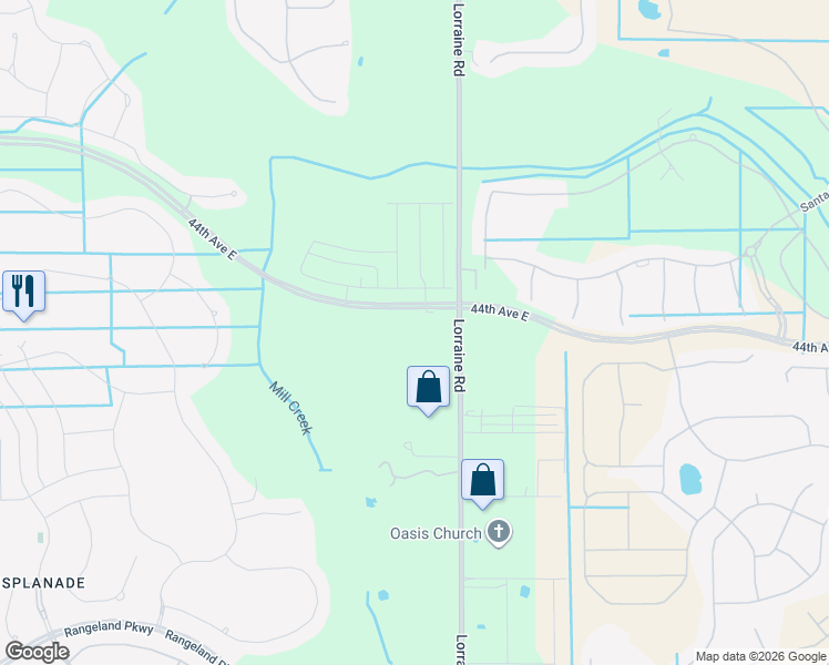 map of restaurants, bars, coffee shops, grocery stores, and more near 4820 Lorraine Road in Bradenton