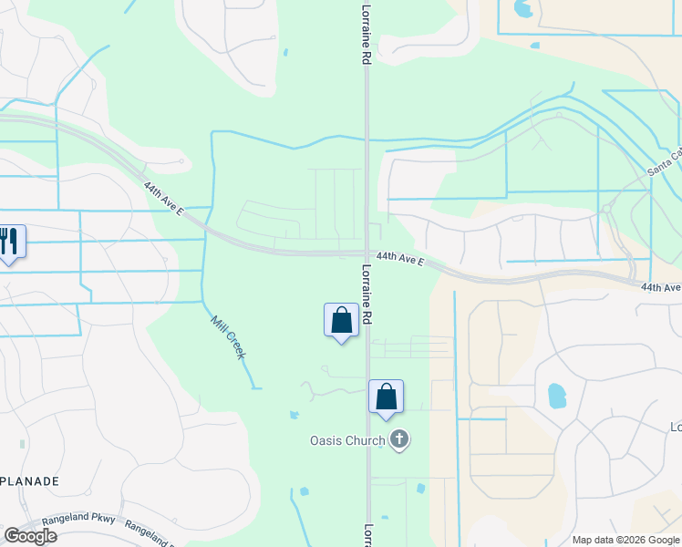 map of restaurants, bars, coffee shops, grocery stores, and more near 4820 Lorraine Road in Bradenton