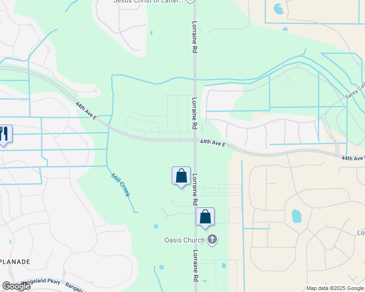 map of restaurants, bars, coffee shops, grocery stores, and more near 4820 Lorraine Road in Bradenton