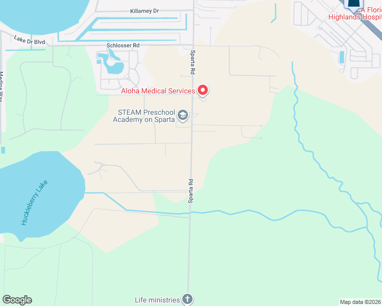 map of restaurants, bars, coffee shops, grocery stores, and more near 5525 Sparta Road in Sebring