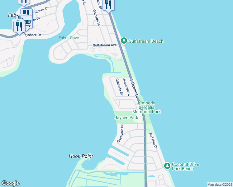 map of restaurants, bars, coffee shops, grocery stores, and more near 1144 Fernandina Street in Fort Pierce