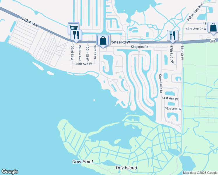 map of restaurants, bars, coffee shops, grocery stores, and more near 4765 Independence Drive in Bradenton