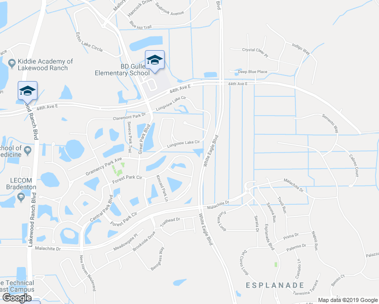 map of restaurants, bars, coffee shops, grocery stores, and more near 11992 Forest Park Circle in Bradenton