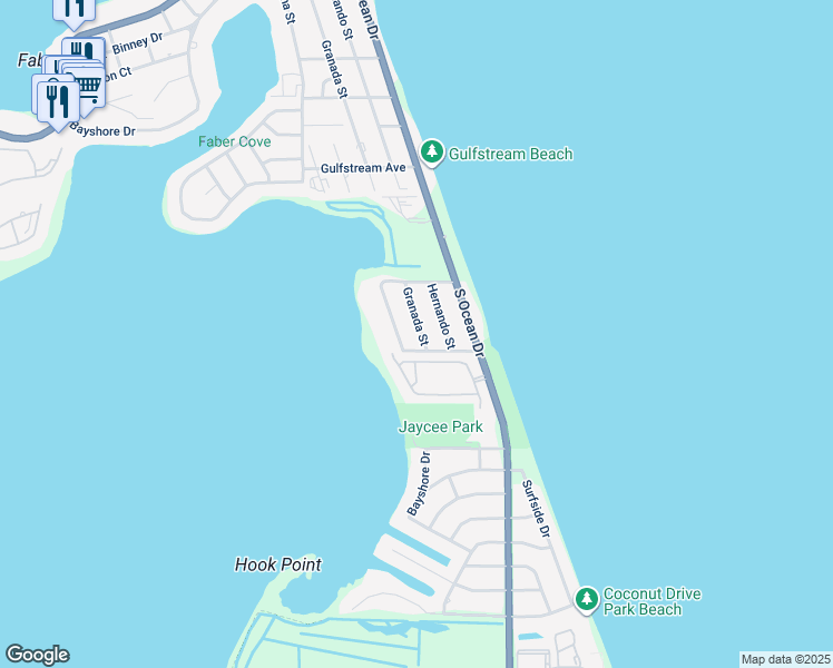 map of restaurants, bars, coffee shops, grocery stores, and more near 1139 Granada Street in Fort Pierce